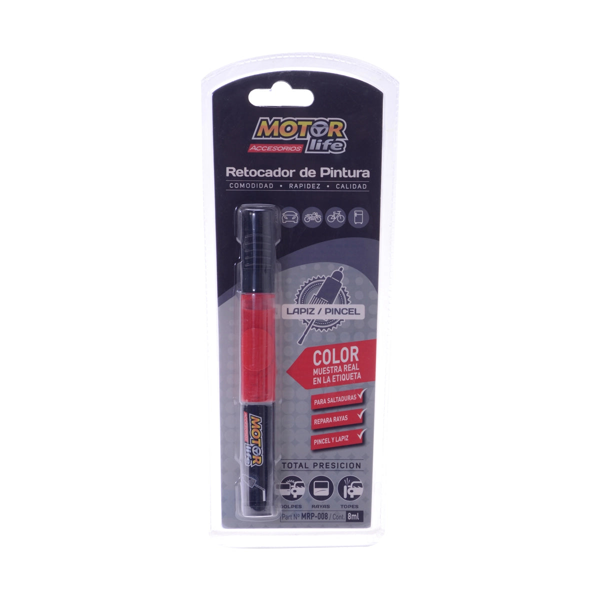 Motorlife Lapiz Retocador Rojo Pasion