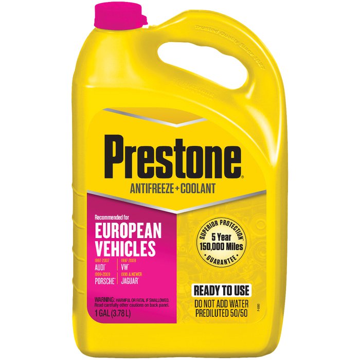 PRESTONE COOLANT EUROPEAN 3.78L Audi/Volkswagen/Porsche/Jaguar