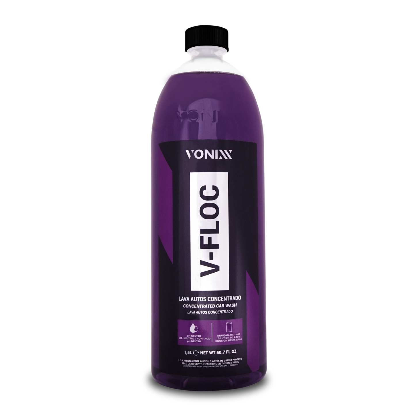 Vonixx V‑Floc 1,5 L – Shampoo Automotriz Concentrado (Lavado Ecológico)