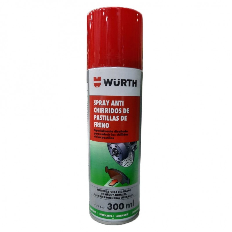 WURTH ANTI CHIRRIDOS P/PAST. FRENOS 300ML