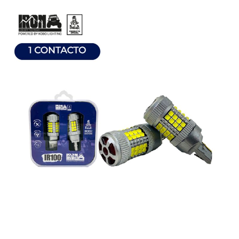 Iron Dakar Ir100 Led 1 Contacto W21w T20 Blanca