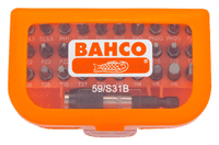 Bahco 59/S31B Juego de puntas de 1/4" para tornillos ranurados/Phillips/Pozidriv/TORX®/hexagonales: 31 piezas