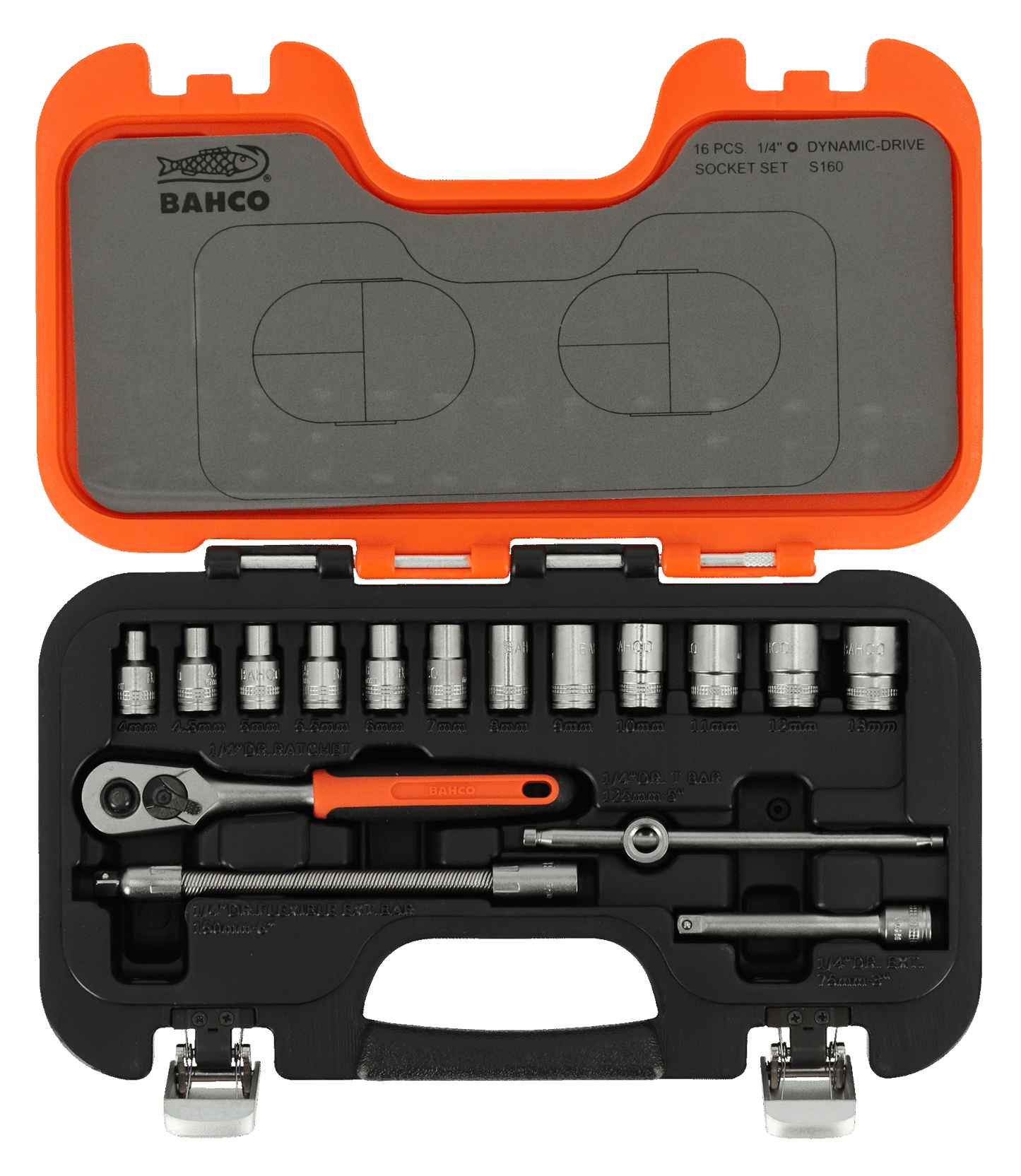 Bahco S160 Set dados 1/4" 16 piezas
