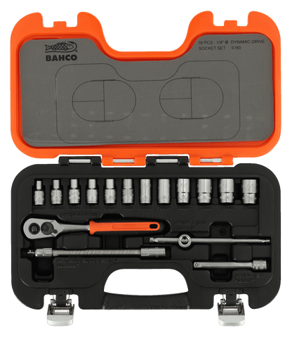 Bahco S160 Set dados 1/4" 16 piezas