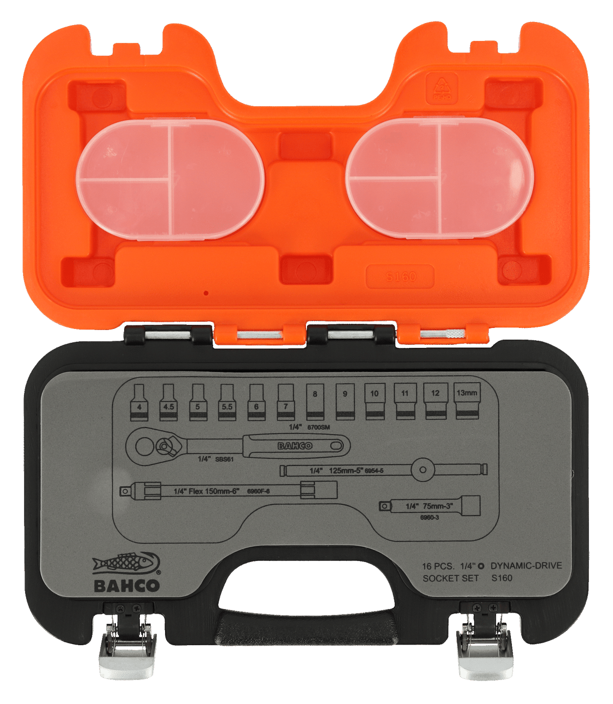 Bahco S160 Set dados 1/4" 16 piezas