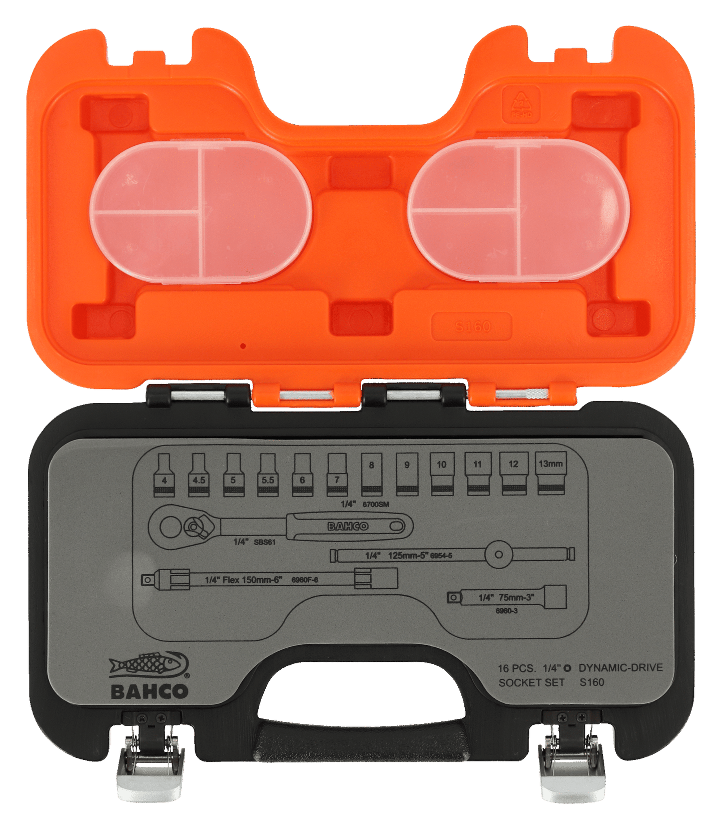 Bahco S160 Set dados 1/4" 16 piezas