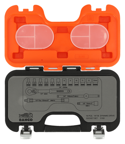 Bahco S160 Set dados 1/4" 16 piezas