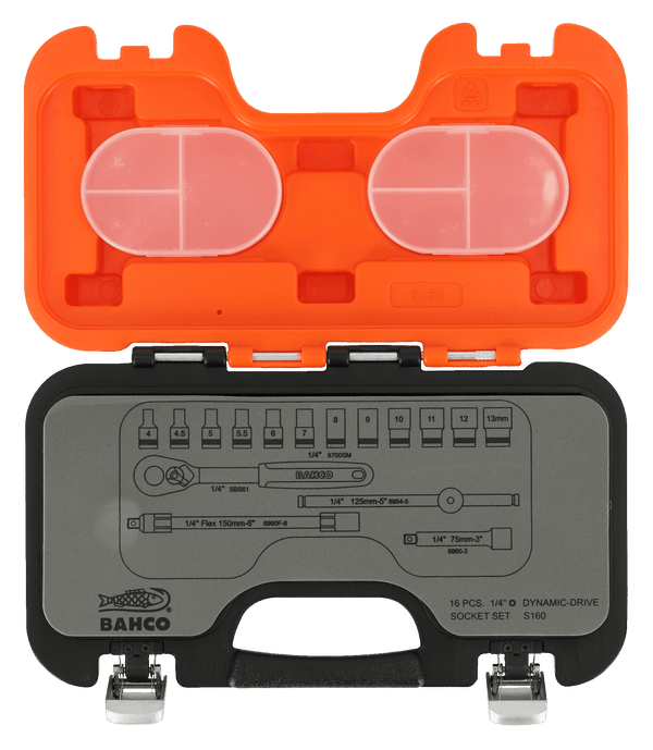 Bahco S160 Set dados 1/4" 16 piezas