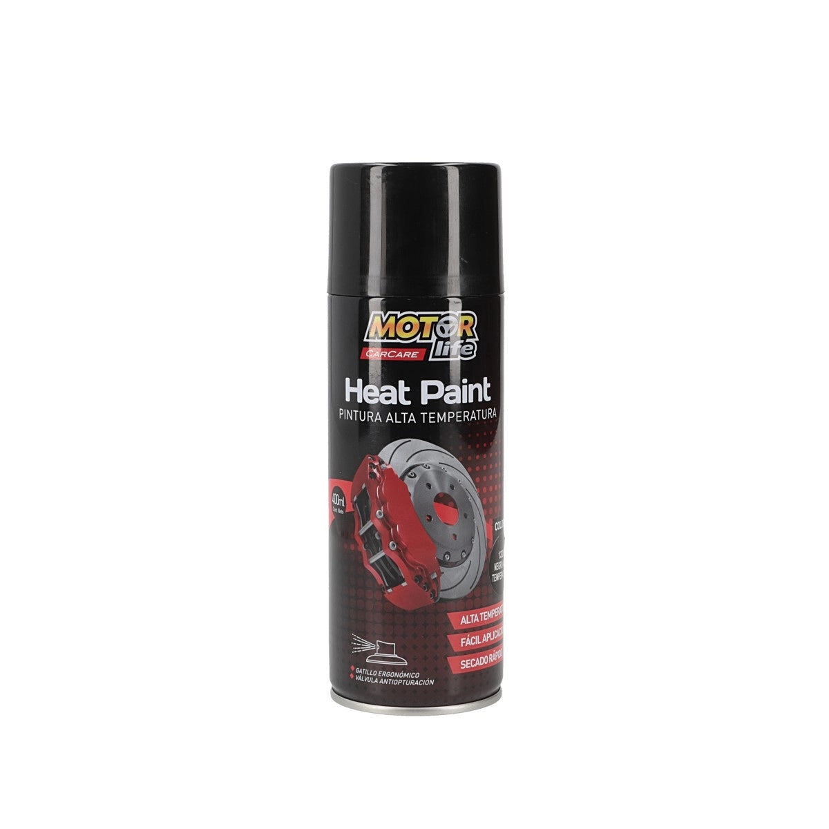 Motorlife Pintura Sp Alta Temp. Negro 400ml