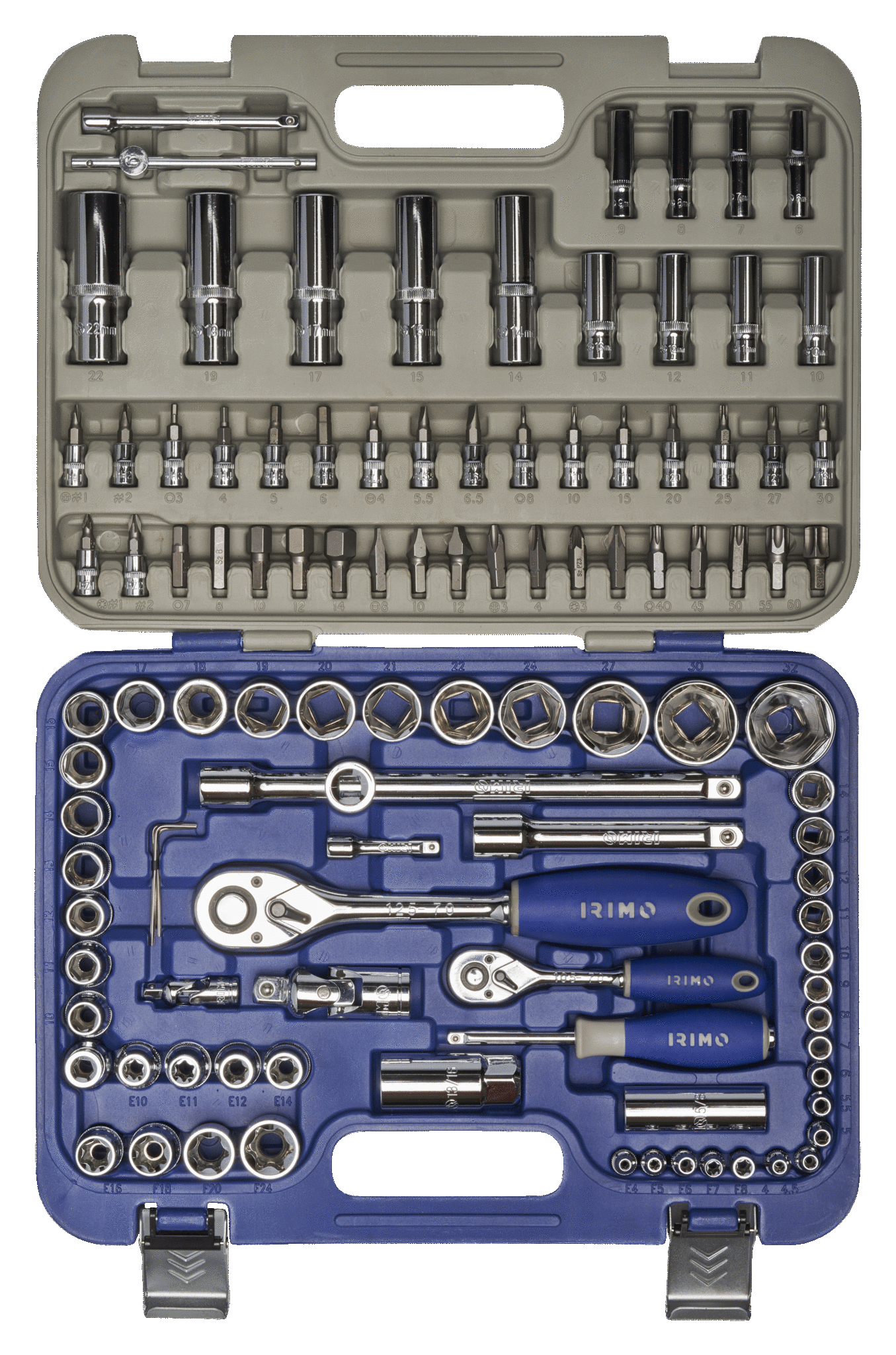 IRIMO SET DE LLAVES 1/4 Y 1/2 109 PCS