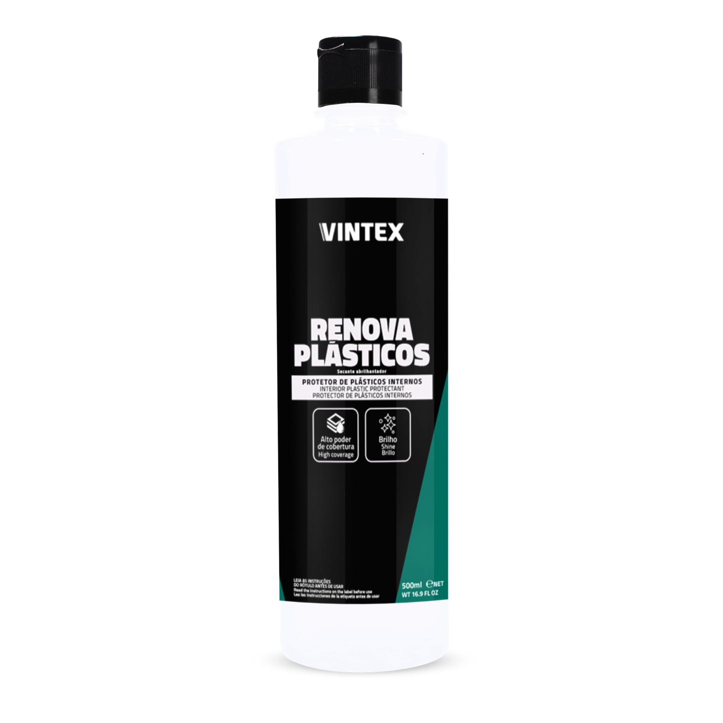 Vintex Renova Plasticos 500ml – Renovador y Protector de Plásticos Interiores