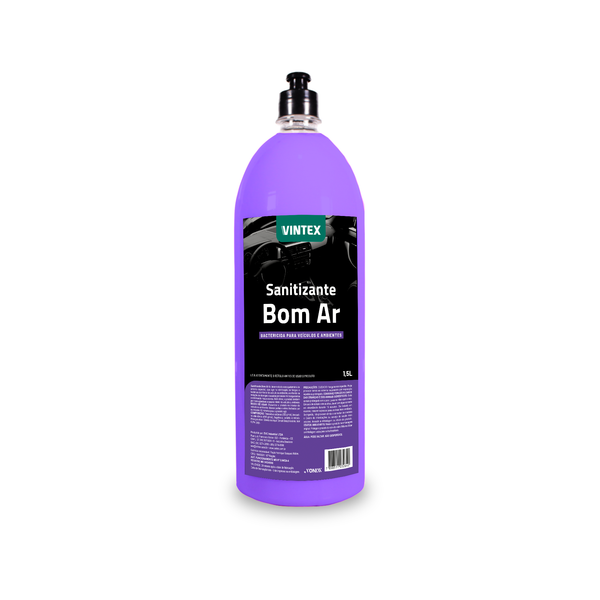 Vintex Sanitizante Bom Ar 1,5 L – Sanitizante Aromatizante 2 en 1 para Vehículos y Ambientes