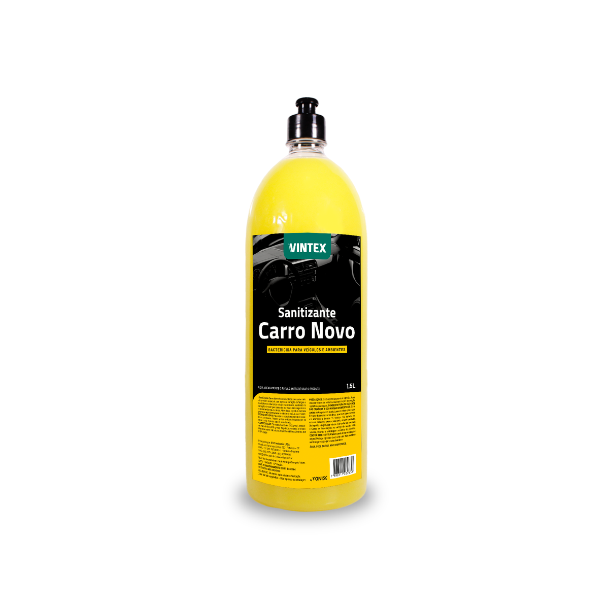 Vintex Sanitizante Carro Novo 1,5 L – Sanitizante y Aromatizante 2 en 1 para Vehículos