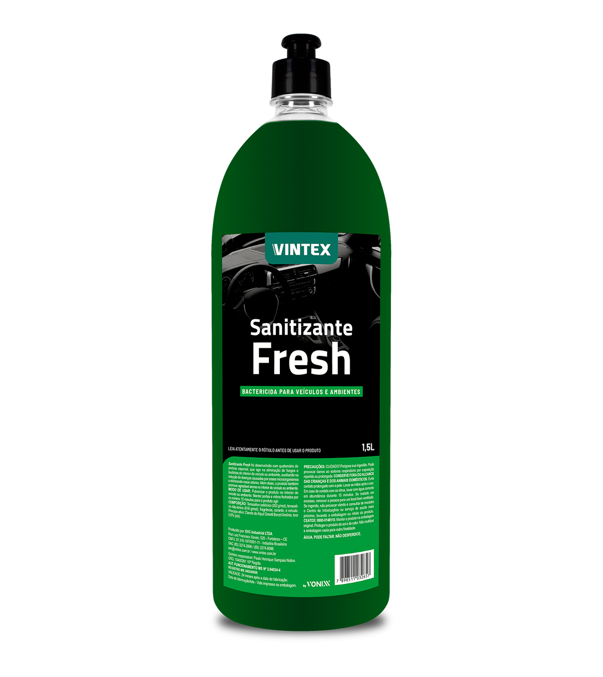 Vintex Sanitizante Fresh 1.5 L – Sanitizante y Aromatizante 2 en 1 Interior y Ambientes