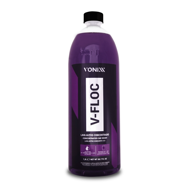 Vonixx V‑Floc 1,5 L – Shampoo Automotriz Concentrado (Lavado Ecológico)