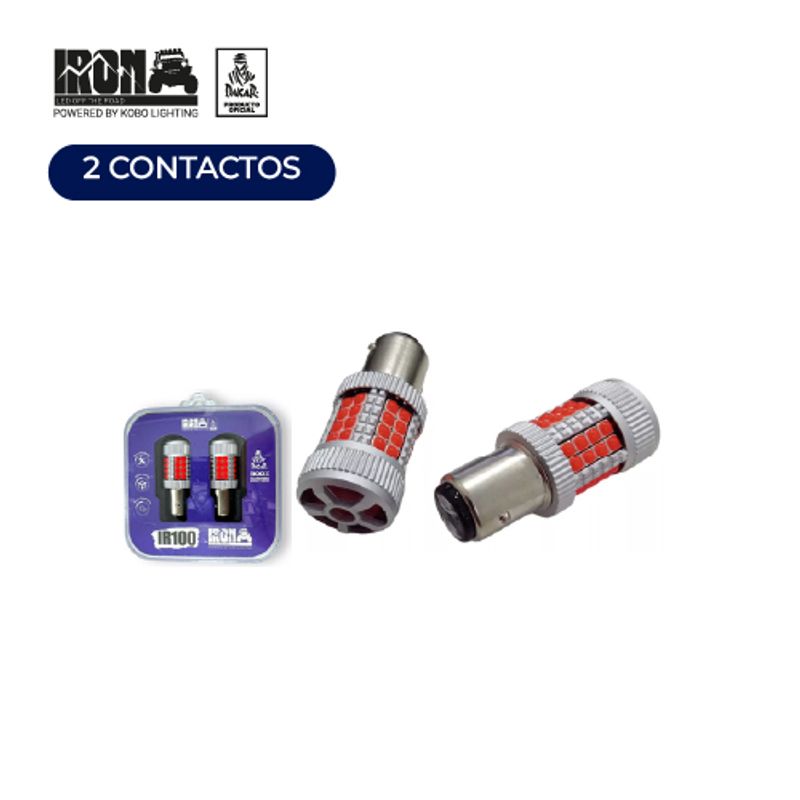 Iron Dakar Ir100 Led Doble Contacto P21/5w Roja