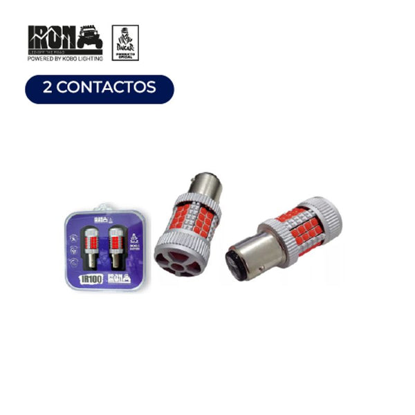 Iron Dakar Ir100 Led Doble Contacto P21/5w Roja
