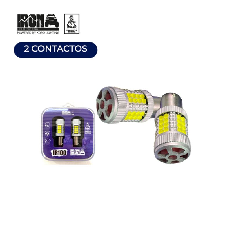 Iron Dakar Ir100 Led Doble Contacto P21/5w Blancas