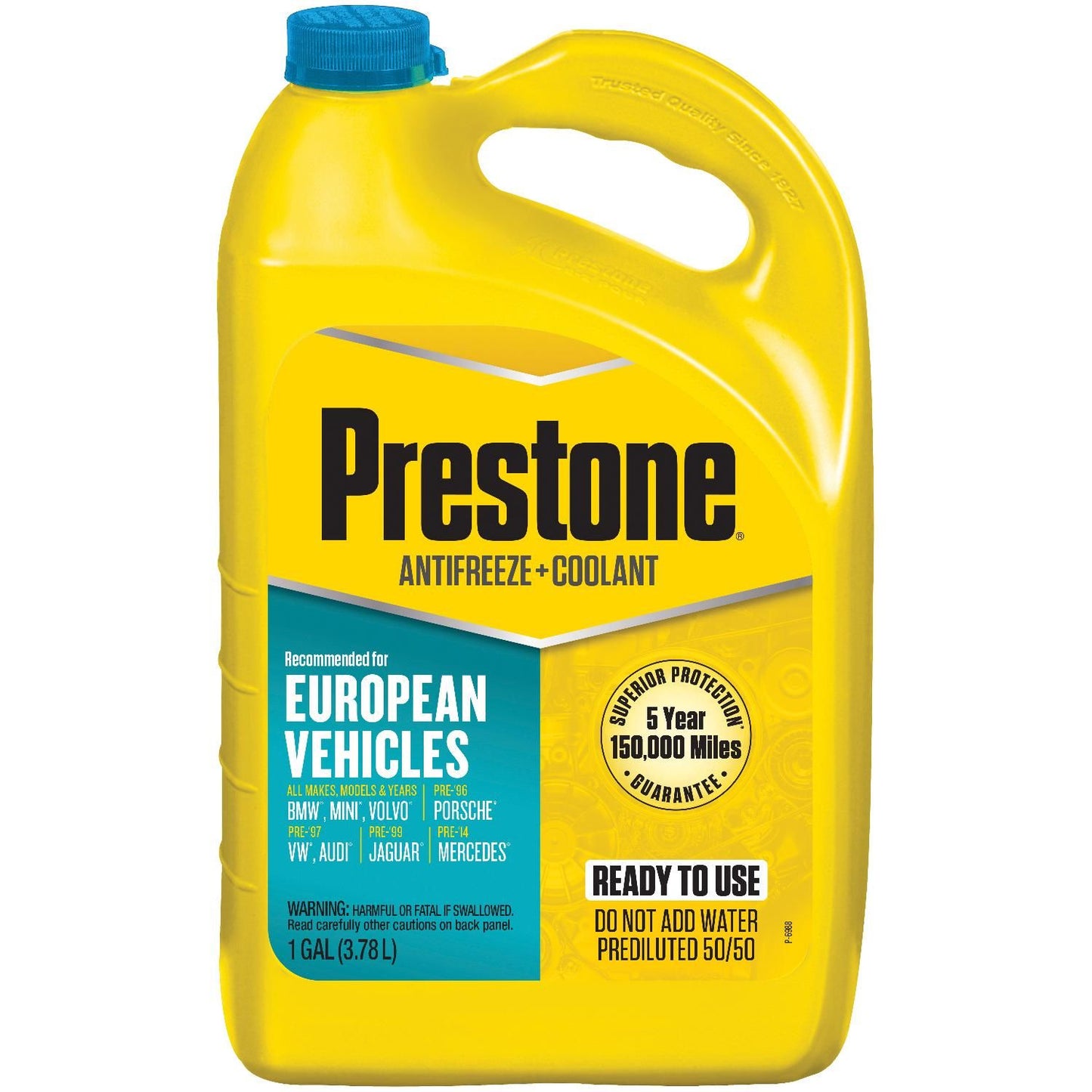 PRESTONE COOLANT EUROPEAN 3.78L Bmw/Mini/Volvo/Mercedes/Volkswagen/Audi/Jaguar/Porsche