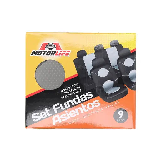 Motorlife Cubre Asientos Negro-gris
