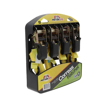 Motorlife Set de 4 Correas Ratchet