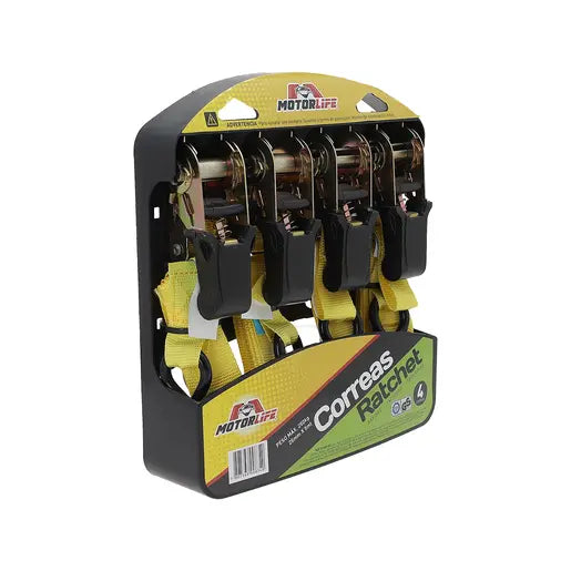 Motorlife Set de 4 Correas Ratchet