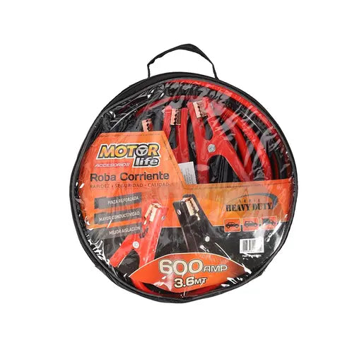 Motorlife Cable Roba Corriente 600a 3.6mt