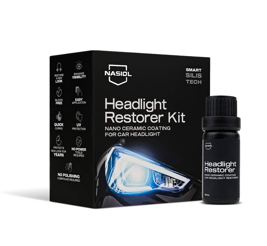 Nasiol Headlight Restorer Kit 10ml - Kit restaurador de focos